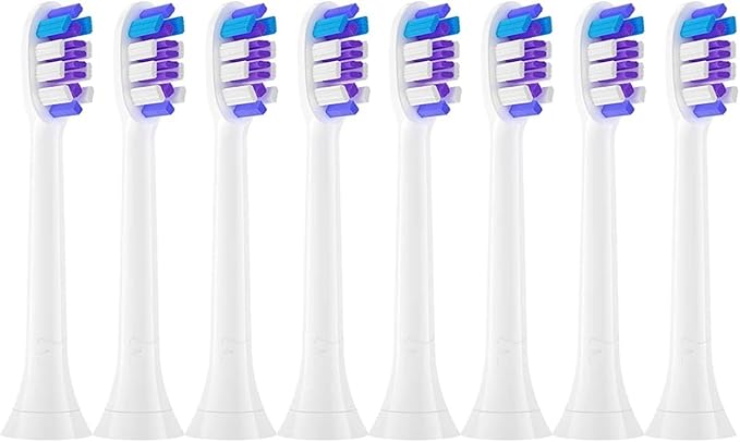 4/8pcs Replacement Toothbrush Heads Compatible with Soft Electric Brush Head(8PCS Purple)