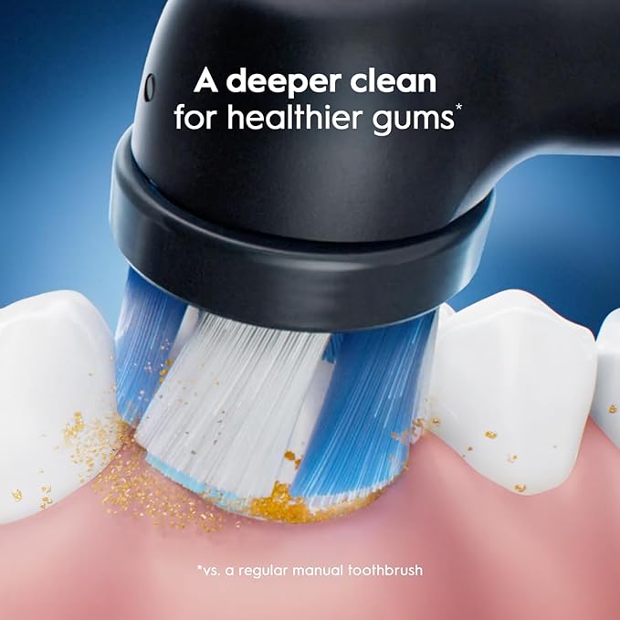 Oral-B iO Series Ultimate Clean Electric Toothbrush Replacement Brush Heads for an Oral-B Electric Toothbrush 4 Count Black
