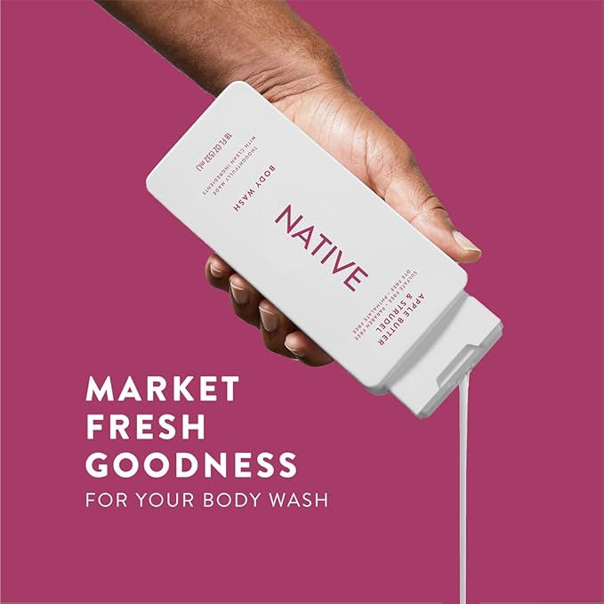Native Body Wash with Naturally Derived Ingredients - Apple Butter and Strudel - For Women &amp Men Sulfate Paraben &amp Dye Free Leaving Skin Soft and Hydrating | Fall Bundle 18 oz - 2Pk