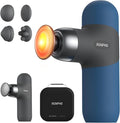 RENPHO Mini Thermal Massage Gun with Heat Portable Deep Tissue Percussion Massager with 4 Heads for Neck &amp Back Comfort Ultra-Quiet Operation for Home Office &amp Travel Includes Compact Carr