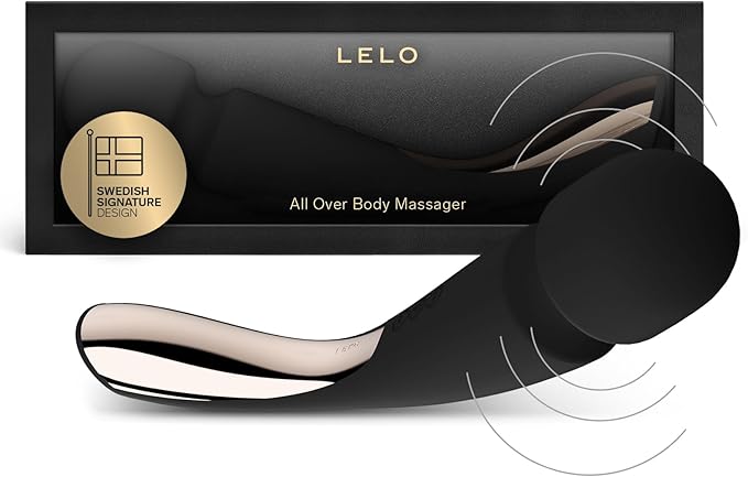 LELO Body Massager Large - Handheld Full Body Massager for Waterproof Experience Perfect for Body and Neck Hand Held Massagers Vibrating Black