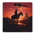 Cowboy West Bathroom Scale Large LCD Backlight Display Digital Scale Rounded Corners Body Scales Automatic Power On/Off Bathroom Scales for Home Bedrooms