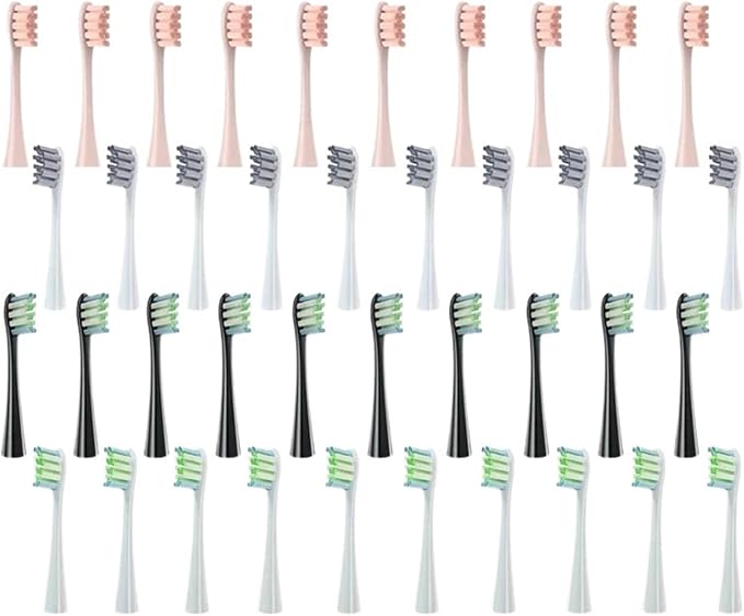 Brush Head Replacement Compatible for Oclean Electric Toothbrush Soft Bristle X/X PRO/ Z1 Brushes Replaceable(40pcs)