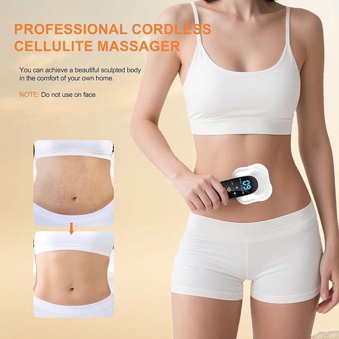 Upgraded Body Sculpting Machine - Cordless Handheld Massager for Belly Waist Arms Legs Butt – Skin Firming Tool for Women