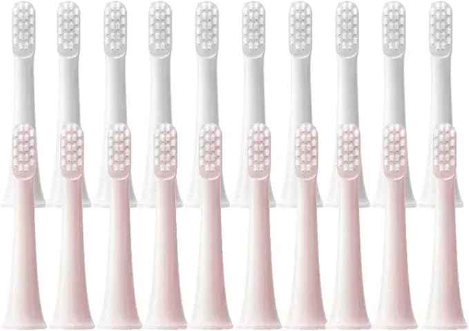 10PCS Compatible for T100 Replacement Brush Heads Toothbrush Soft Bristle Nozzles(10Pink)