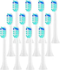 12pcs Replacement Toothbrush HeadsCompatible for Sonicare Soft Brush Head 4100 6500 6100 7500(12PCS Cyan)