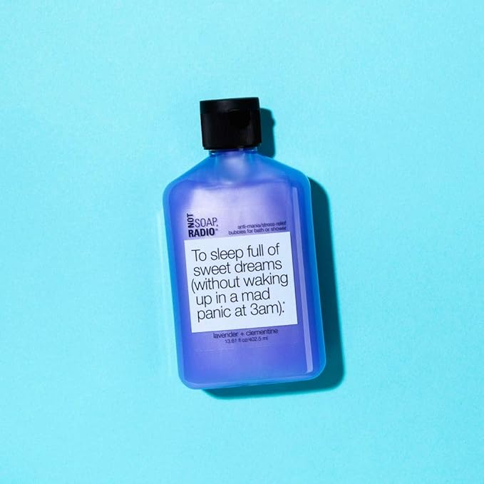 Not Soap Radio To sleep full of sweet dreams | Clementine and Lavender with chamomile and lavender extracts Moisturizing Body Wash for Women and Men | Paraben and Sulfate Free
