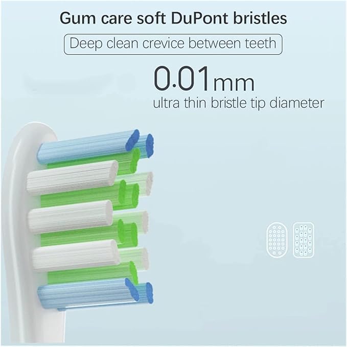 Replacement Brush Heads Compatible for OCL EAN Flow/X PRO Elite/X PRO /F1/Z1/One/ Air2 Sonic Electric Toothbrush Nozzles Soft Dupont Bristle(9 HOC)
