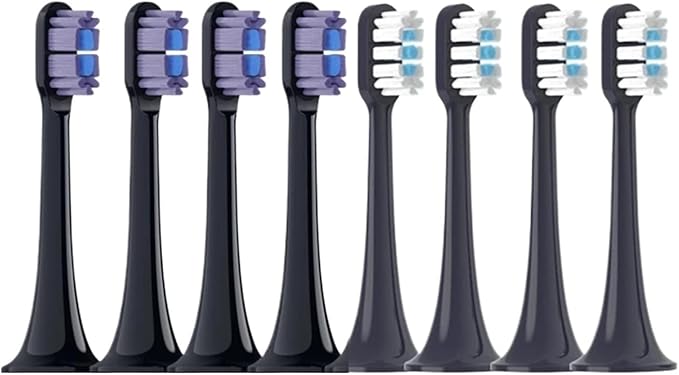 Compatible for XIAOMI MIJIA T700 Toothbrush - 4/8PCS Soft Bristle Replacement Heads Sealed Package(4 PCS White)