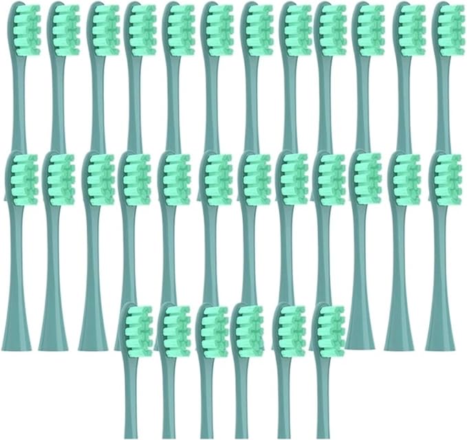 30/50PCS Vacuum BrushCompatible for X/X PRO/ Z1/ F1/ One/Air 2 /SE Replacement Head Sonic Toothbrush Nozzles Soft Bristle(30Green)