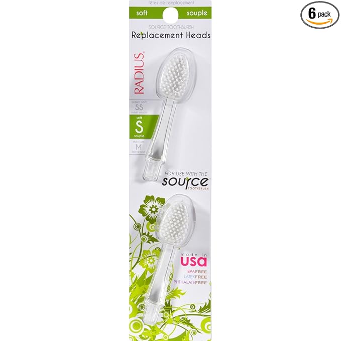 Radius Intelligent Source Toothbrush with 2 Replacement Heads - Soft - Case of 6