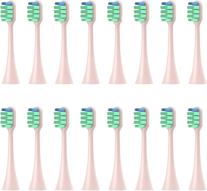 16pcs Replacement Toothbrush HeadsCompatible for Panasonic Doltz EW-DC01/DC12/PDL54/PDP51/EW1031/DE92/WEW0980/DL40/DL75/DL82(16pcs Pink)