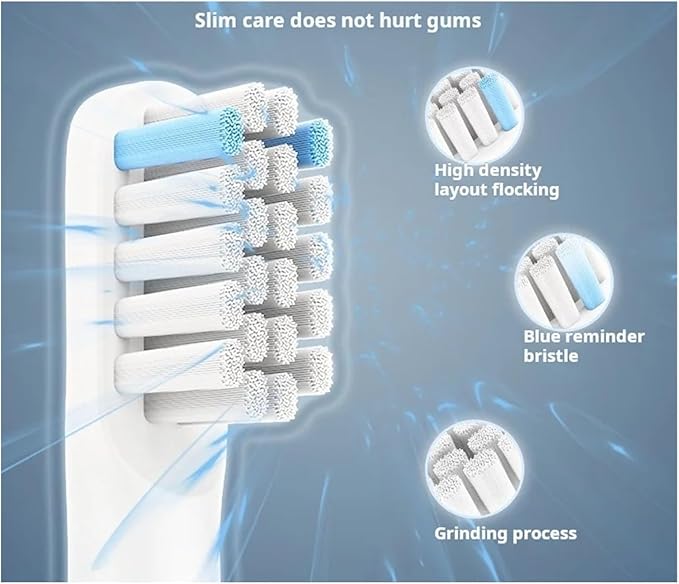Compatible N1 N2 RTX2103 Electric Toothbrush Replacement Heads Smart Brush Soft Bristle Nozzles8/16pcs(Blue 8PCS)