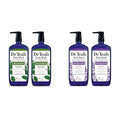 Dr Teal's Body Wash Bundle with Pure Epsom Salt Relax &amp Relief with Eucalyptus &amp Spearmint 24 fl oz (Pack of 2) and Soothe &amp Sleep with Lavender 24 fl oz (Pack of 2)