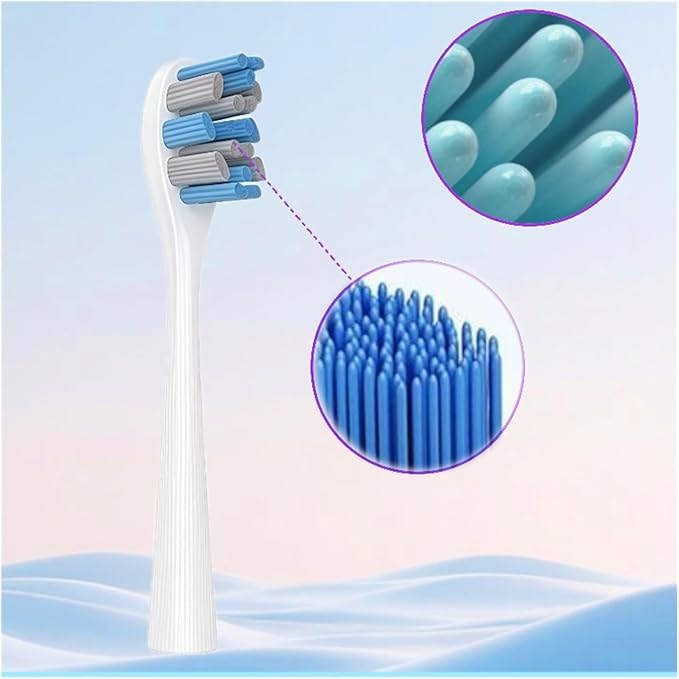 Replacement Toothbrush Head.Compatible for Usmile Y4 Y10 Y1S Y20 Y10PRO Y20PRO Electric Toothbrush(Gray 4PCS)
