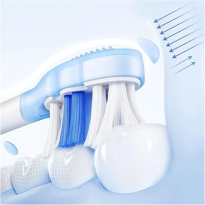 Replacement Toothbrush Heads Compatible with SOOCAS X3S/X3U/X3pro/D2/D3S/D5 Sonic Electric Tooth Brush Head Nozzle Jets(4 Clean Black)