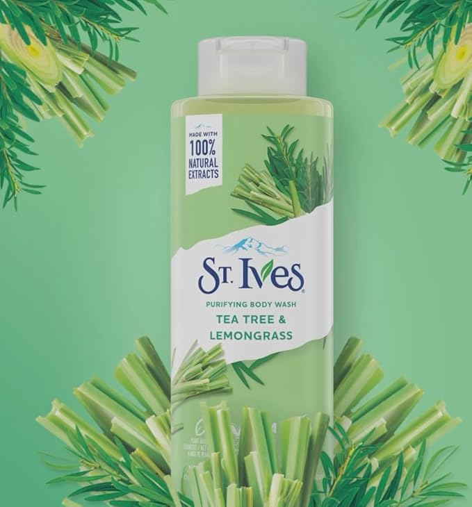 St. Ives Purifying Body Wash Tea Tree And Lemongrass 22 Fl oz - PACK OF 2