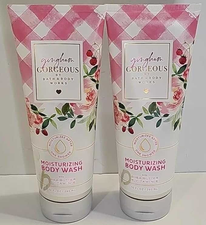 2 GINGHAM GORGEOUS Moisturizing Body Wash Shea Cocoa Butter bath &amp body 10 fl oz