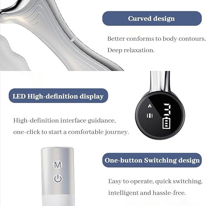 Sculptwave Full Body Contouring Device Muscle Scraper Tool Scraper Massager Features Three Modes Levels with Led Display for Whole Body (Black)