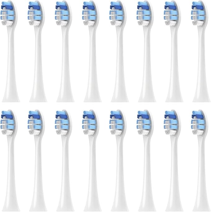 Compatible for Glint 1 Electric Toothbrush Replacement Heads Accessories Adult Nozzle4/8/16PCS(16pcs Standard Clean)