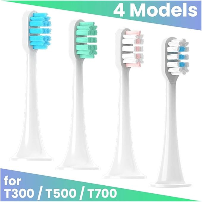 Compatible for 14pcs T300/T500/T700 Replacement Brush Heads with Caps Sealed Package Soft(White)