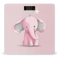 Pink Elephant Weight ScaleClear LED Display Bathroom Digital Weighing ScaleTempered Glass Digital Bathroom Scale for Body Weight Capacity Up to 400 Lbs