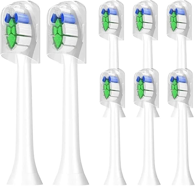 4/8/12/16 Pcs Replacement Toothbrush Heads Compatible for PhilipsSonicare Electric Toothbrush Refills for 1100 2100 4100 5100(8pcs White)