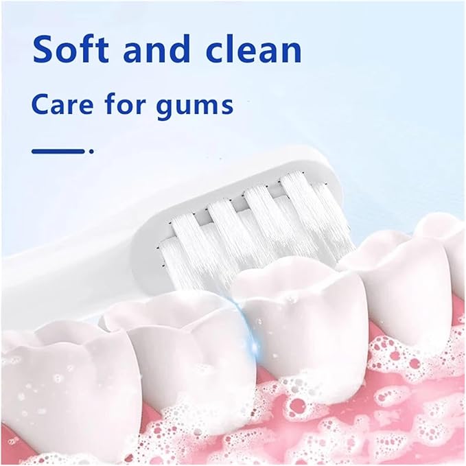 Compatible for XIAOMI MIJIA T200 Replacement Toothbrush Heads Electric Vacuum(T200 White-30pcs)