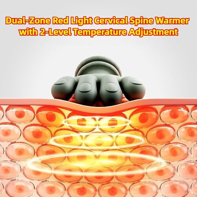 Bionic Heated Neck Back Shoulder Massager Pillow - Portable Shiatsu with 3-Speed 4D Deep Tissue Kneading &amp Simulated Human Hand for Pain Relief &amp Muscle Relax (Men/Women)