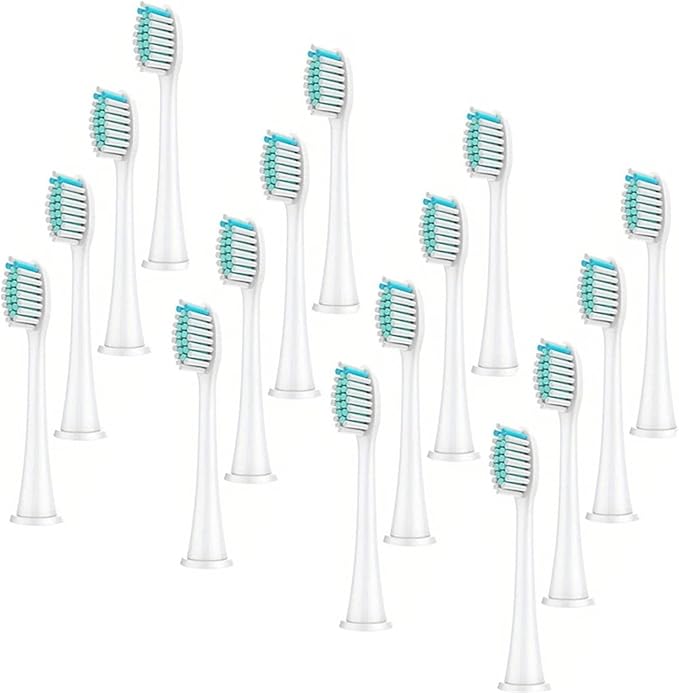 Electric Toothbrush Head Replaceable Sonic Suitable Compatible for 's Brush(White 16pcs)