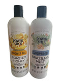 Lot Of 2 New Power Stick Shower Gel TOASTED HONEY Brazilian Mist 16FL OZ