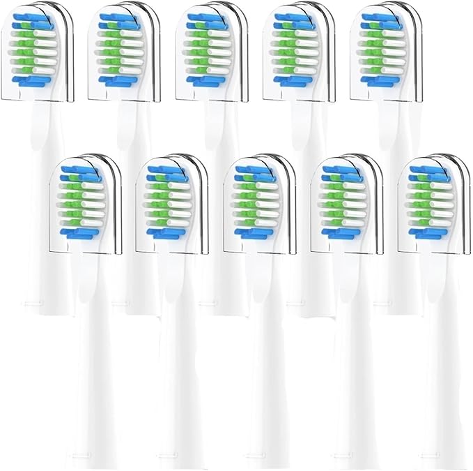 20pcs Toothbrush Replacement Heads Adult Bristles Nozzle Brush Head Compatible for D2(White)