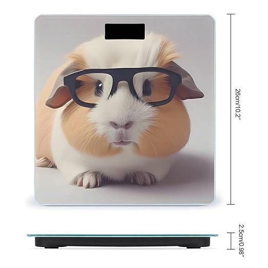 Digital Bathroom Scale for Body Weight Scale with Bright LCD Display High Accuracy Step-On Technology Auto On/Off Guinea Pig Digital Scales 400 Lbs /180kg