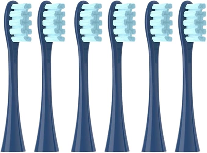 Replacemen Brush Heads Compatible for Oclean Flow/X Pro Elite/X Pro/F1 Sonic Electric Toothbrush Nozzle Soft Bristle(6 Blue)