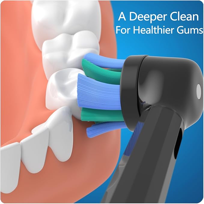 8 Pack Replacement Toothbrush Heads Compatible with Oral B iO Brush Heads for Oral-B iO 2/3/4/5/6/7/8/9/10/7G Series with Covers Black