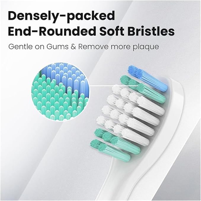 12pcs Electric Toothbrush Replacement Heads Cleaning Brush Compatible for AquaSonic Black Series(Black)
