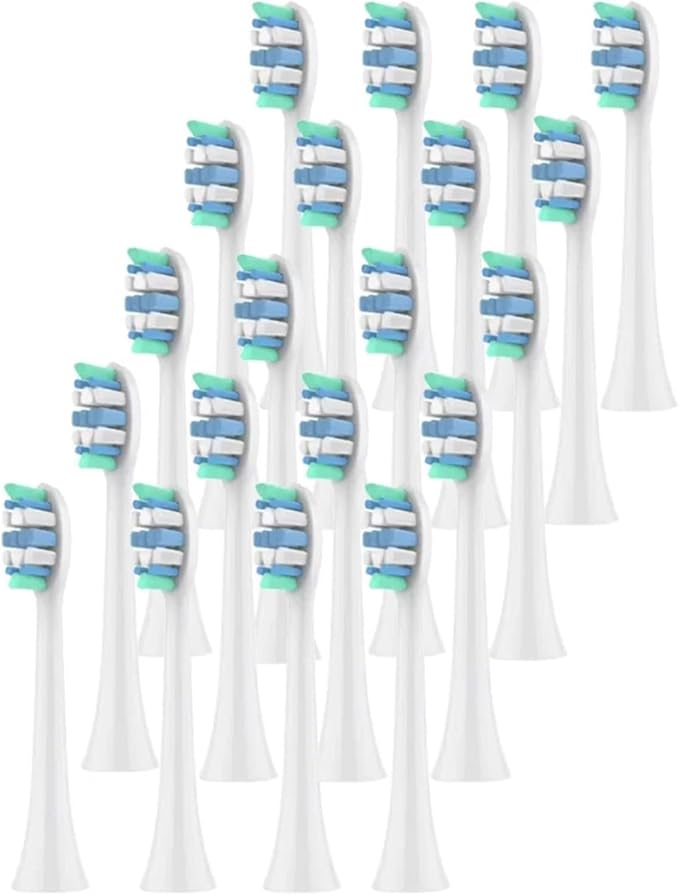 Replacement Toothbrush Heads Compatible with Philips Electric Brush Head 1100 2100 4100 4300 5100 5300 6100 6500 Etc(20pcs)