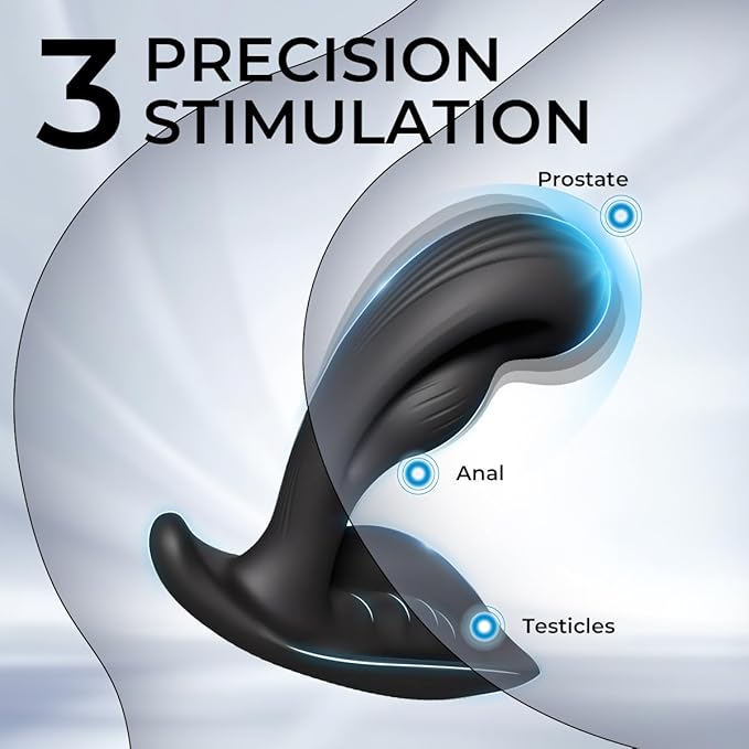 Remote Silicone Control Massagers Kit with Water Resistant Play in Anywhere You Like (Black) for Man Rechargeable Body Prostrate Massager with 12 Modes for Men Relax Massaging PW1O11q (Medium)