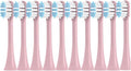 10PCS Replacement Toothbrushes HeadCompatible for SOOCAS X3/X3 Pro/X1/V1/V2/D3/X3U/X5 Soft Electric Brush Clean Nozzles(10Pink)