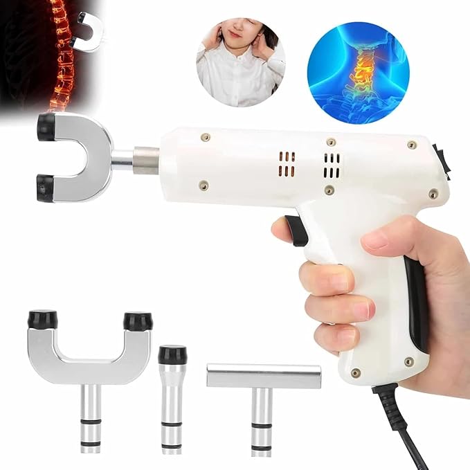 Electric Spine Chiropractor Chiropractic Adjusting Tool Massage Machine Portable Massager for Men Women Adjust Vertebration and Thoracic Scoliosis