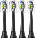 R4/8/12/16pcs Replacement Toothbrush Heads Compatible for with Philips Electric Brush Head 4100 6500 6100 7500 5300 1100(4pcs Black)