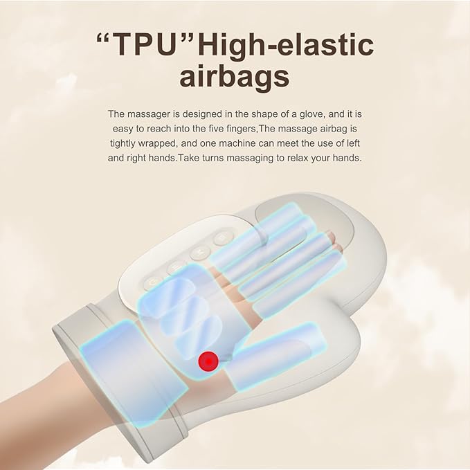 Hand Massager for Arthritis and Carpal Tunnel Heat and Compression Electric Hand Massager for Wrist Finger Massage Valentine's Day Gifts for Women Men