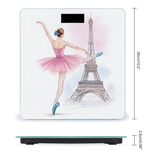 Energy Saving Scale Bathroom Weighing Scale Smart Scale for Body Weight Digital Ballet Dancer Ballerina Eiffel Tower