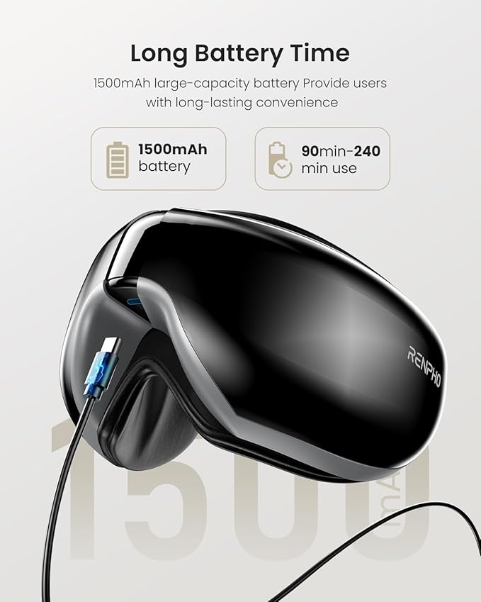 RENPHO Eyeris 1 Eye Massager with Heat FSA Eligible HSA Christmas Birthday Gifts for Women Men Mom Dad Her Him Eye Mask for Migraine Smart Sleep Mask for Dry Eyes Relax Reduce Strain