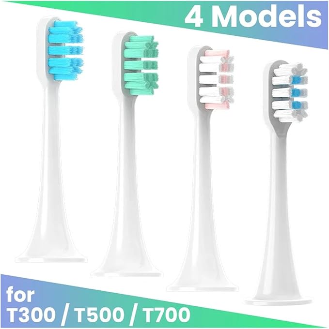 Compatible for T300/T500/T700 Replacement Brush Heads with Caps Sealed Package Soft Toothbrushes14 Pcs(Blue)