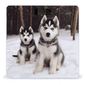 Adorable Huskies Scale for Body Weight Safe Rounded Corners Tempered Glass Digital Bathroom Scale LED Display 400lb Capacity Weight Scales with High Precision Sensors