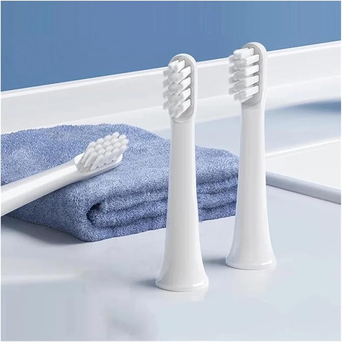 Toothbrush Replacement Heads Compatible for Xiaomi Mijia T100 Mi Smart Electric 2 Color(White 3pcs)