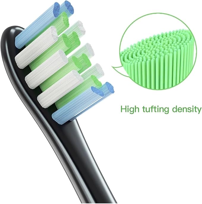 Replacement Brush Heads Compatible for OCL EAN Flow/X PRO Elite/X PRO /F1/Z1/One/ Air2 Sonic Electric Toothbrush Nozzles Soft Dupont Bristle(6 MHOC)