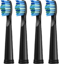 4 Pcs Electric Toothbrush HeadsCompatible for D7/D8/FW507/FW508/FW551/917/959/SG-E9 Moderately Soft Bristles Brush(Black)