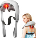 Neck Massager with Heat - Neck Massager for Pain Relief Deep Tissue with 6 Heads 3-Speed Electric Cordless 6D Deep Kneading Shoulder Massager Home Office Car Use Gifts for Men Women